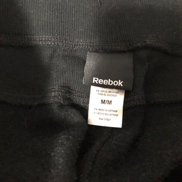 Reebok black fleece lined joggers size medium - Picture 3 of 4